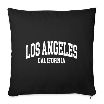 Los Angeles - Sofa pillowcase 17,3'' x 17,3'' (45 x 45 cm) - black - Front