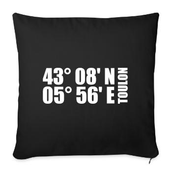 Toulon Coordinates - Sofa pillowcase 17,3'' x 17,3'' (45 x 45 cm) - black - Front