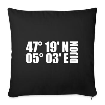 Dijon Coordinates - Sofa pillowcase 17,3'' x 17,3'' (45 x 45 cm) - black - Front