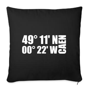 Coordonnées de Caen - Housse de coussin décorative 45 x 45 cm - noir - Devant