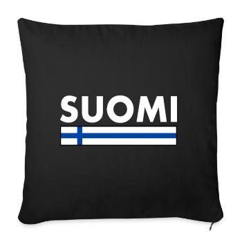Suomi - Sofa pillowcase 17,3'' x 17,3'' (45 x 45 cm) - black - Front