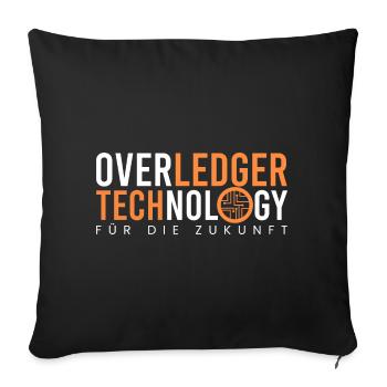 Overledger Technologie - Sofakissenbezug 45 x 45 cm - Schwarz - Vorne