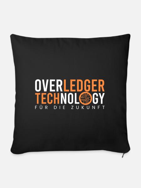 Overledger Technologie - Sofakissenbezug 45 x 45 cm - Schwarz