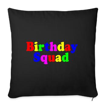 Birthday squad - Housse de coussin décorative 45 x 45 cm - noir - Devant