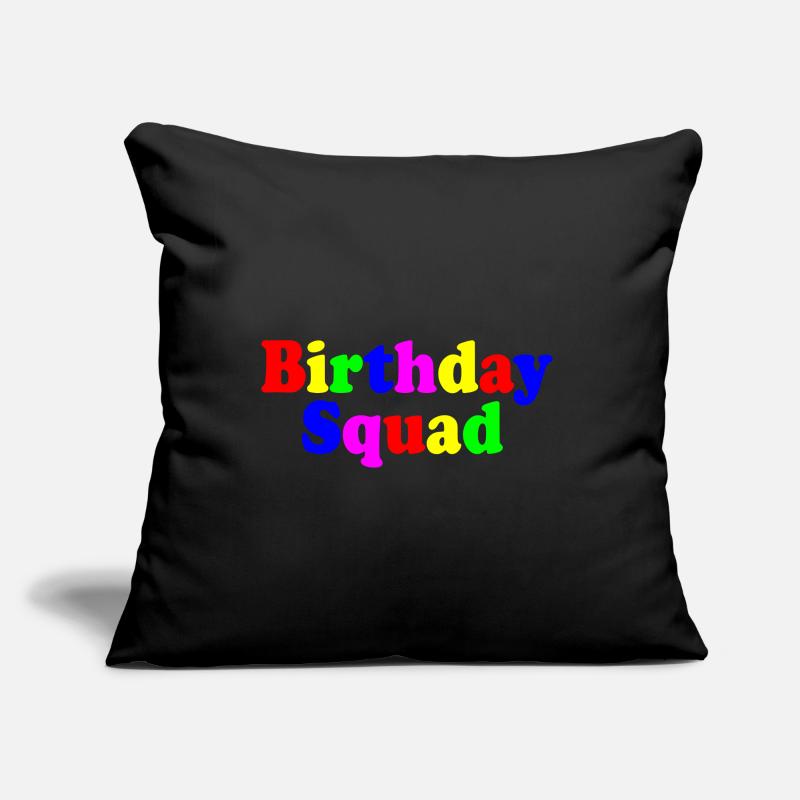 Birthday squad Housse de coussin décorative 45 x 45 cm