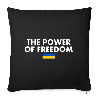The power of freedom - Sofa pillowcase 17,3'' x 17,3'' (45 x 45 cm) - black - Front