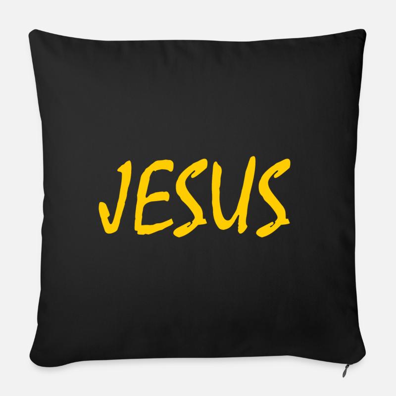 Jesus - Sofakissenbezug 45 x 45 cm - Schwarz