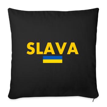 Ukraine - Sofa pillowcase 17,3'' x 17,3'' (45 x 45 cm) - black - Front