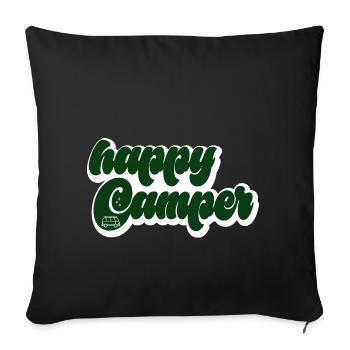 Happy Camper - Housse de coussin décorative 45 x 45 cm - noir - Devant