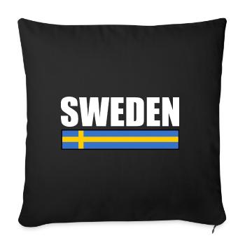 Sweden - Sofa pillowcase 17,3'' x 17,3'' (45 x 45 cm) - black - Front