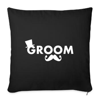 Groom - Housse de coussin décorative 45 x 45 cm - noir - Devant