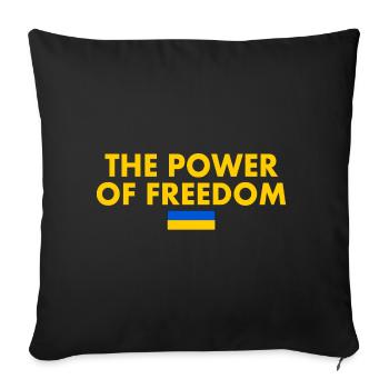 The power of freedom - Sofa pillowcase 17,3'' x 17,3'' (45 x 45 cm) - black - Front