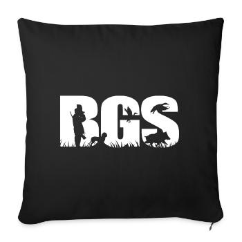 BGS Bavarian Mountain Scent Hound Hunting Wilsigns - Sofa pillowcase 17,3'' x 17,3'' (45 x 45 cm) - black - Front