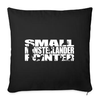 PETIT POINTEUR MUNSTERLANDER Chien de chasse Wilsign’s Hunt - Housse de coussin décorative 45 x 45 cm - noir - Devant