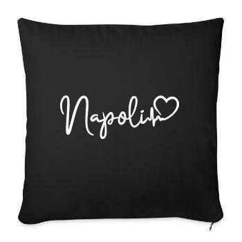 Naples battement de cœur Italie Naples - Housse de coussin décorative 45 x 45 cm - noir - Devant
