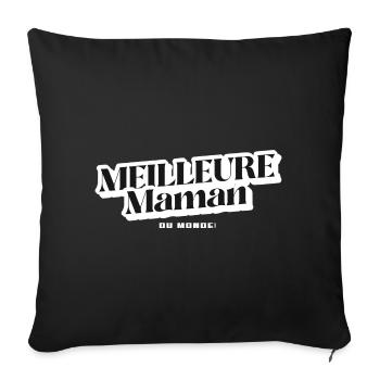 Meilleur maman du monde. - Housse de coussin décorative 45 x 45 cm - noir - Devant