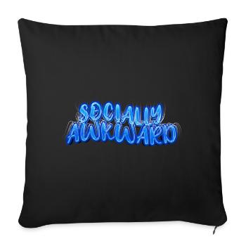 Socially Awkward - Sofakissenbezug 45 x 45 cm - Schwarz - Vorne