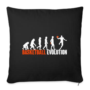 Basketball Basketballer Evolution - Sofakissenbezug 45 x 45 cm - Schwarz - Vorne