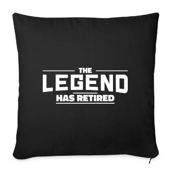 La légende a retraité Rente locataire Cadeau - Housse de coussin décorative 45 x 45 cm - noir - Devant