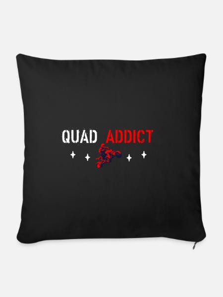 Quad-Süchtige - Sofakissenbezug 45 x 45 cm - Schwarz