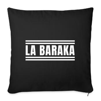 Baraka, la baraka, avoir de la chance - Housse de coussin décorative 45 x 45 cm - noir - Devant