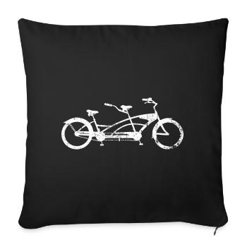 Twin Bicycle Silhouette - Sofa pillowcase 17,3'' x 17,3'' (45 x 45 cm) - black - Front