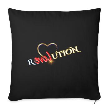 Heart Revolution Solar Flare Graphic - Sofa pillowcase 17,3'' x 17,3'' (45 x 45 cm) - black - Front