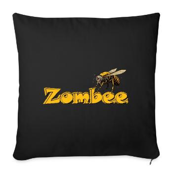 Zombie Biene - Zombee - Zombies - Insekten - Honig - Sofakissenbezug 45 x 45 cm - Schwarz - Vorne