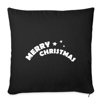 Merry Christmas Merry Christmas Symbol Logo - Sofa pillowcase 17,3'' x 17,3'' (45 x 45 cm) - black - Front