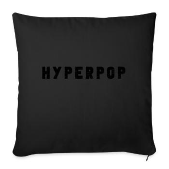 Retro 90s Hyperpop Aesthetic Music - Sofa pillowcase 17,3'' x 17,3'' (45 x 45 cm) - black - Front