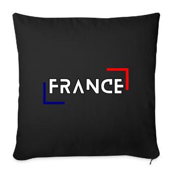 France - Housse de coussin décorative 45 x 45 cm - noir - Devant