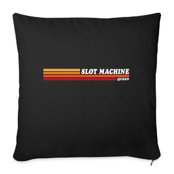 Slot Machine Queen Retro - Sofa pillowcase 17,3'' x 17,3'' (45 x 45 cm) - black - Front