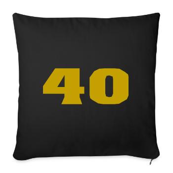 ANNIVERSARY. HAPPY BIRTHDAY. HAPPY BIRTHDAY. - Sofa pillowcase 17,3'' x 17,3'' (45 x 45 cm) - black - Front