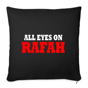 all eyes on rafah - Housse de coussin décorative 45 x 45 cm - noir - Devant
