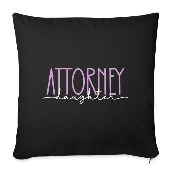 Avocat Fille Fière Cadeau Mignon - Housse de coussin décorative 45 x 45 cm - noir - Devant