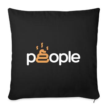 Shit People - Sofakissenbezug 45 x 45 cm - Schwarz - Vorne