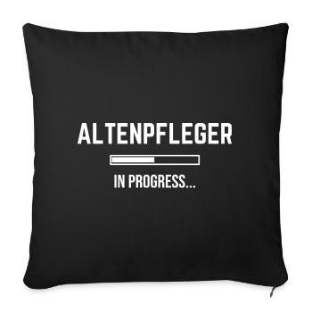 Infirmière en gériatrie en cours - Housse de coussin décorative 45 x 45 cm - noir - Devant