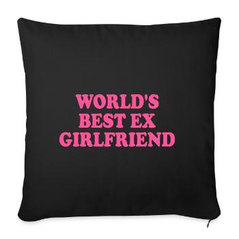 world's best ex girlfriend - Housse de coussin décorative 45 x 45 cm - noir - Devant