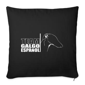 TEAM Galgo Espanol Dog Dog Wilsigns - Sofa pillowcase 17,3'' x 17,3'' (45 x 45 cm) - black - Front
