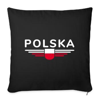 I Love Poland, Elegance Style Design T-Shirt - Sofa pillowcase 17,3'' x 17,3'' (45 x 45 cm) - black - Front
