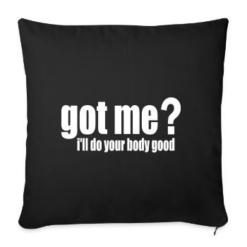 got me? i'll do your body good - Housse de coussin décorative 45 x 45 cm - noir - Devant