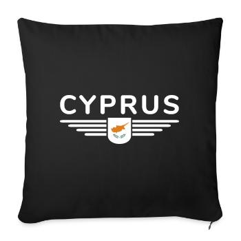 Cyprus Design – L’île de la diversité - Housse de coussin décorative 45 x 45 cm - noir - Devant