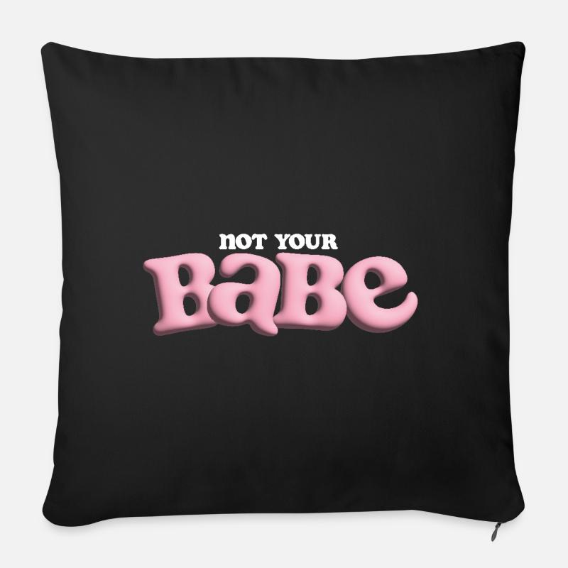 Bubble Print Not Your Babe - Sofakissenbezug 45 x 45 cm - Schwarz