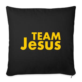 Team jesus - Sofa pillowcase 17,3'' x 17,3'' (45 x 45 cm) - black - Front