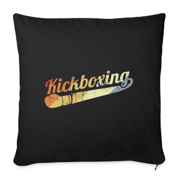 Vintage Kickboxing - Sofa pillowcase 17,3'' x 17,3'' (45 x 45 cm) - black - Front