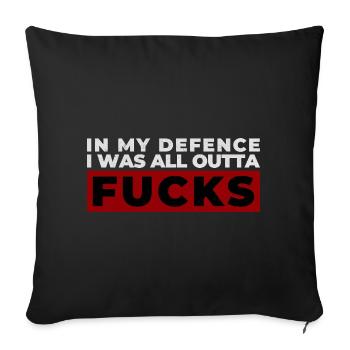 Design de protestation expressif audacieux - Housse de coussin décorative 45 x 45 cm - noir - Devant