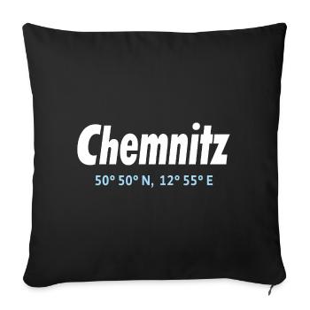 Chemnitz coordinates - Sofa pillowcase 17,3'' x 17,3'' (45 x 45 cm) - black - Front