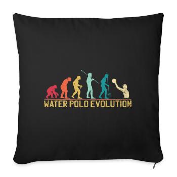 Water Polo Evolution Progression Design - Sofa pillowcase 17,3'' x 17,3'' (45 x 45 cm) - black - Front