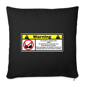 Turbo  - Housse de coussin décorative 45 x 45 cm - noir - Devant