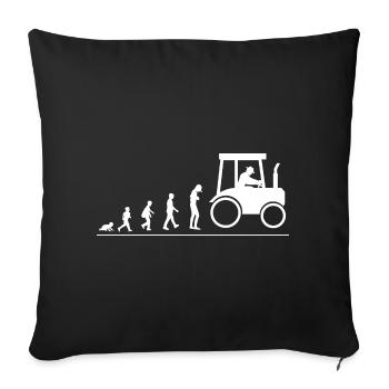 Evolution vom Baby zum Landwirt, Bauer - Sofakissenbezug 45 x 45 cm - Schwarz - Vorne